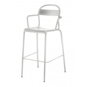 Барний стілець з підлокітниками Stecca 6 White